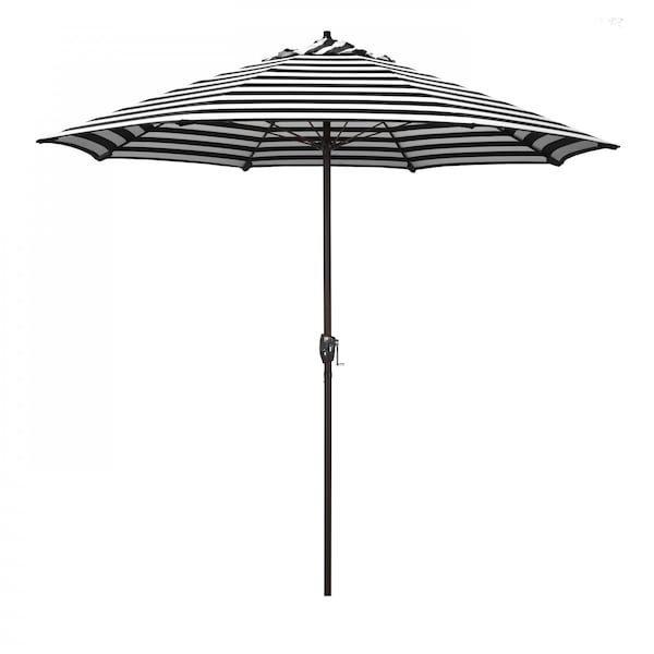 California Umbrella 9' Bronze Aluminum Market Patio Umbrella, Sunbrella Cabana Classic 194061337318 - main